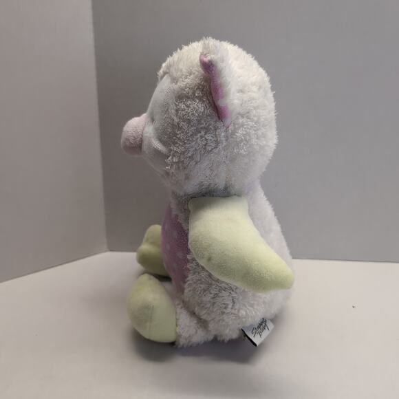 Stephan Baby Plush Sleepy Eye Owl Stuffed Animal Toy Green White Pink - Picture 5 of 10